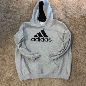 Adidas Men's Light Gray Hoodie